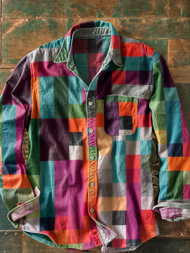 Erik™ | Patchwork Herreskjorte