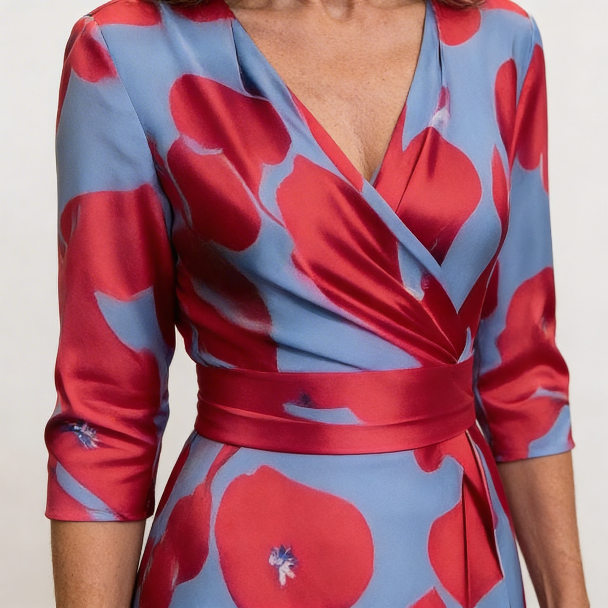 Emily™ | Stilfuld Blomstret Omslagskjole