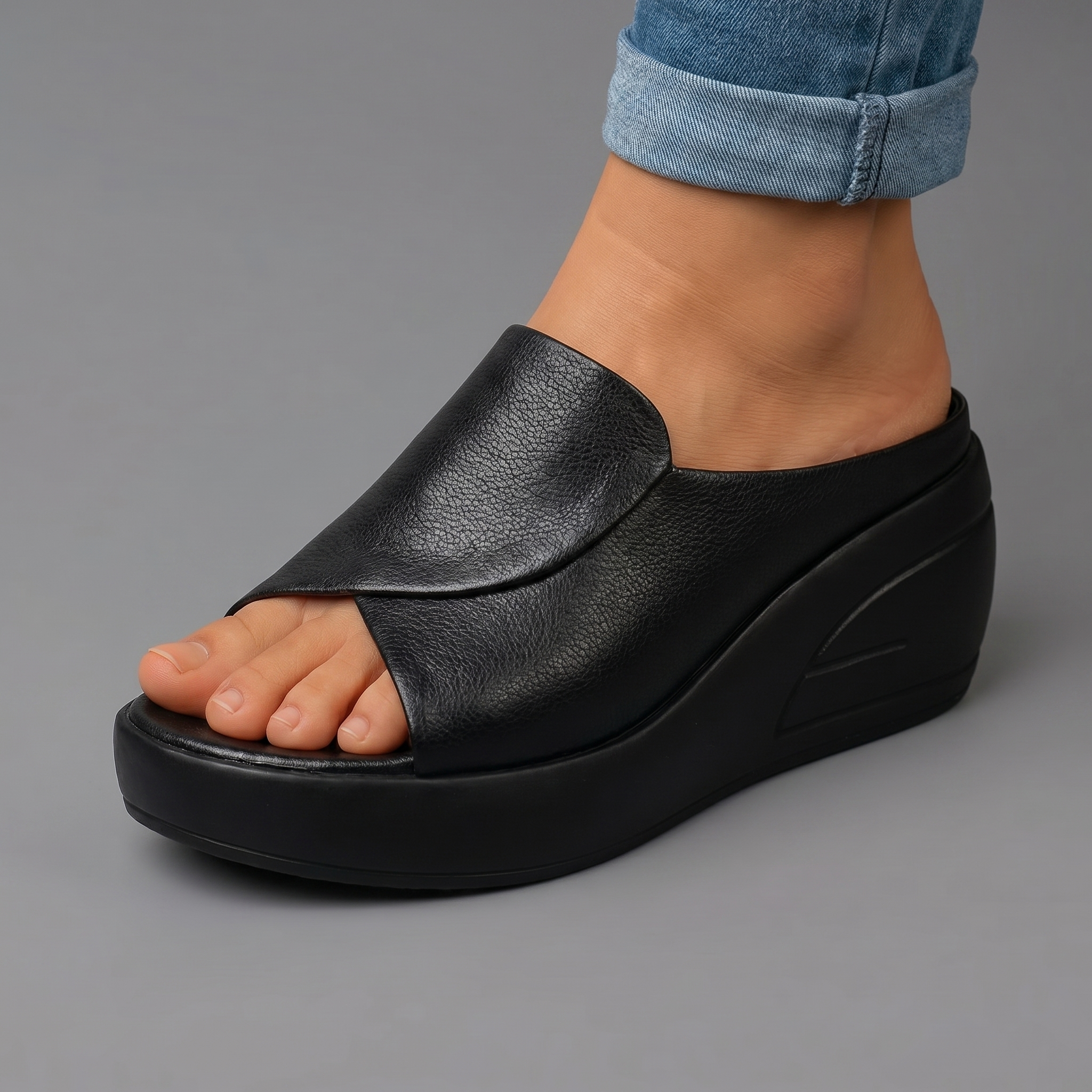 Maren™ | Ortopædiske Slip-on Kilehælsandaler