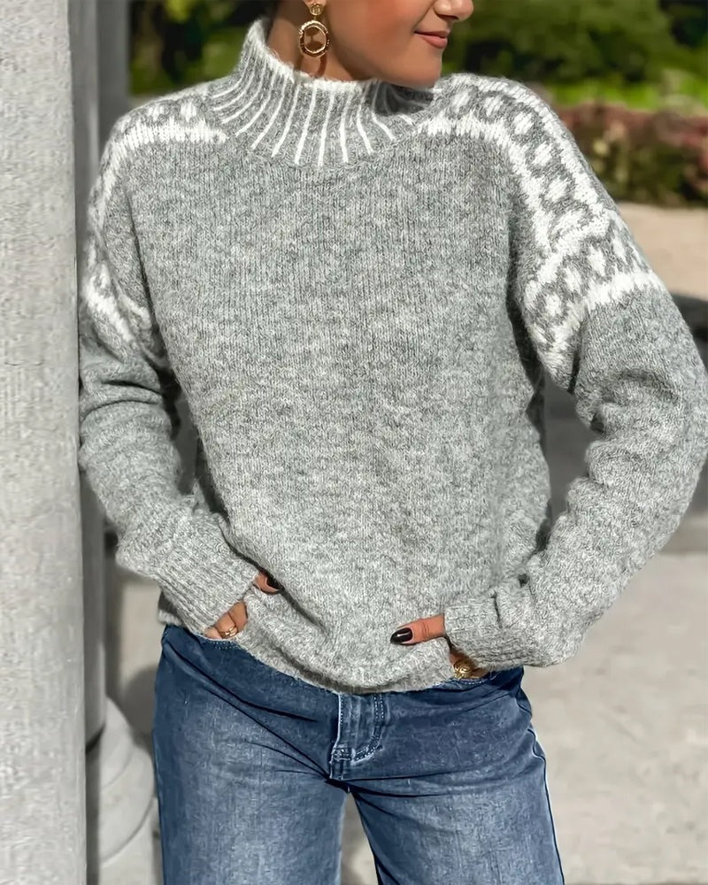 Inge™ | Langærmet Vaffelbluse med Knapper