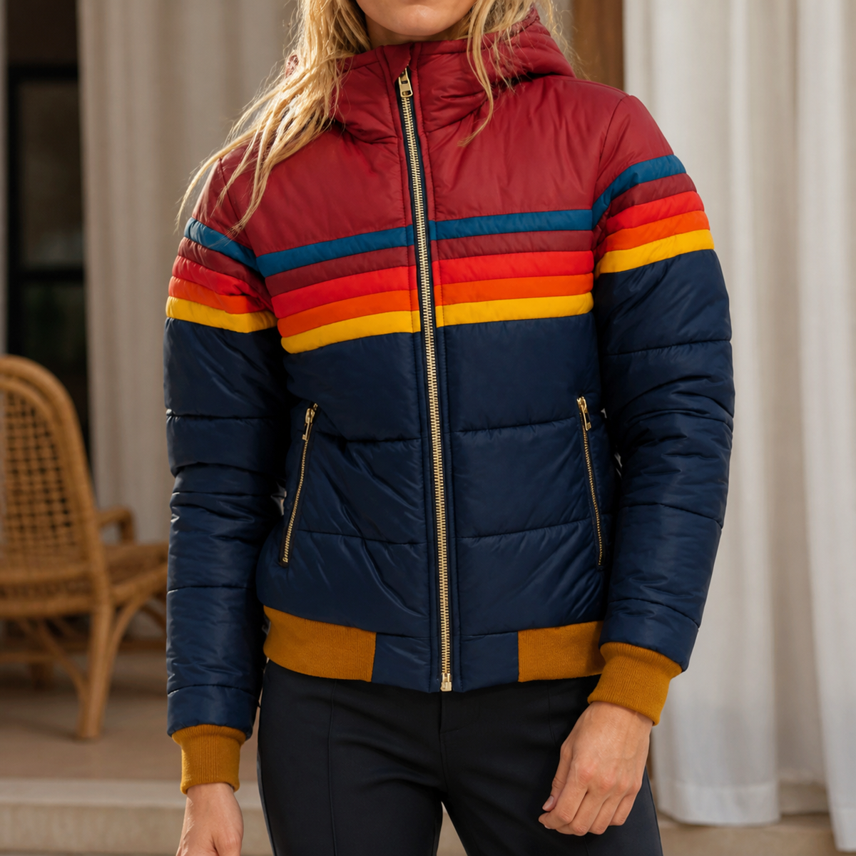 Lisbeth™ | Vatteret Retrojakke med hætte
