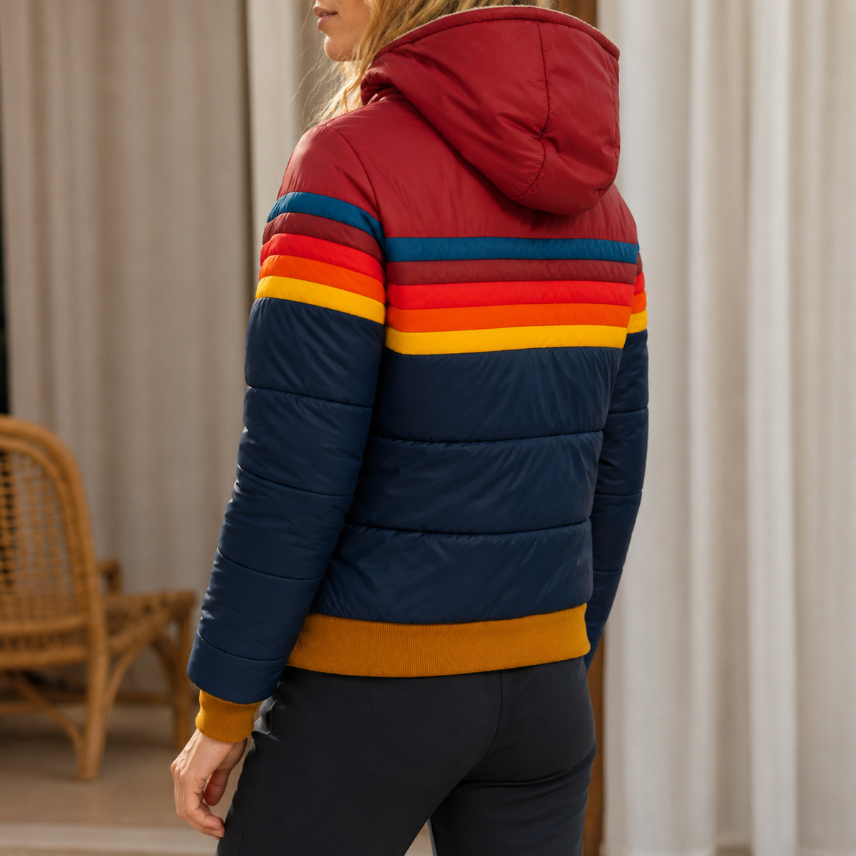 Lisbeth™ | Vatteret Retrojakke med hætte