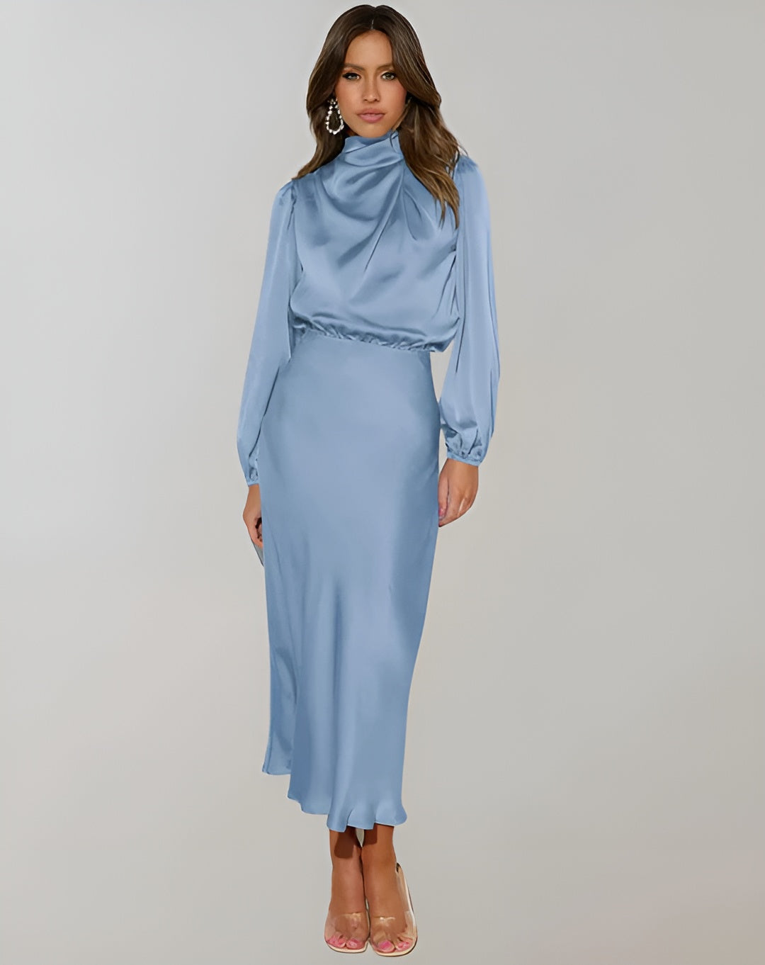 Marie | Stilfuld Satin Maxi Kjole