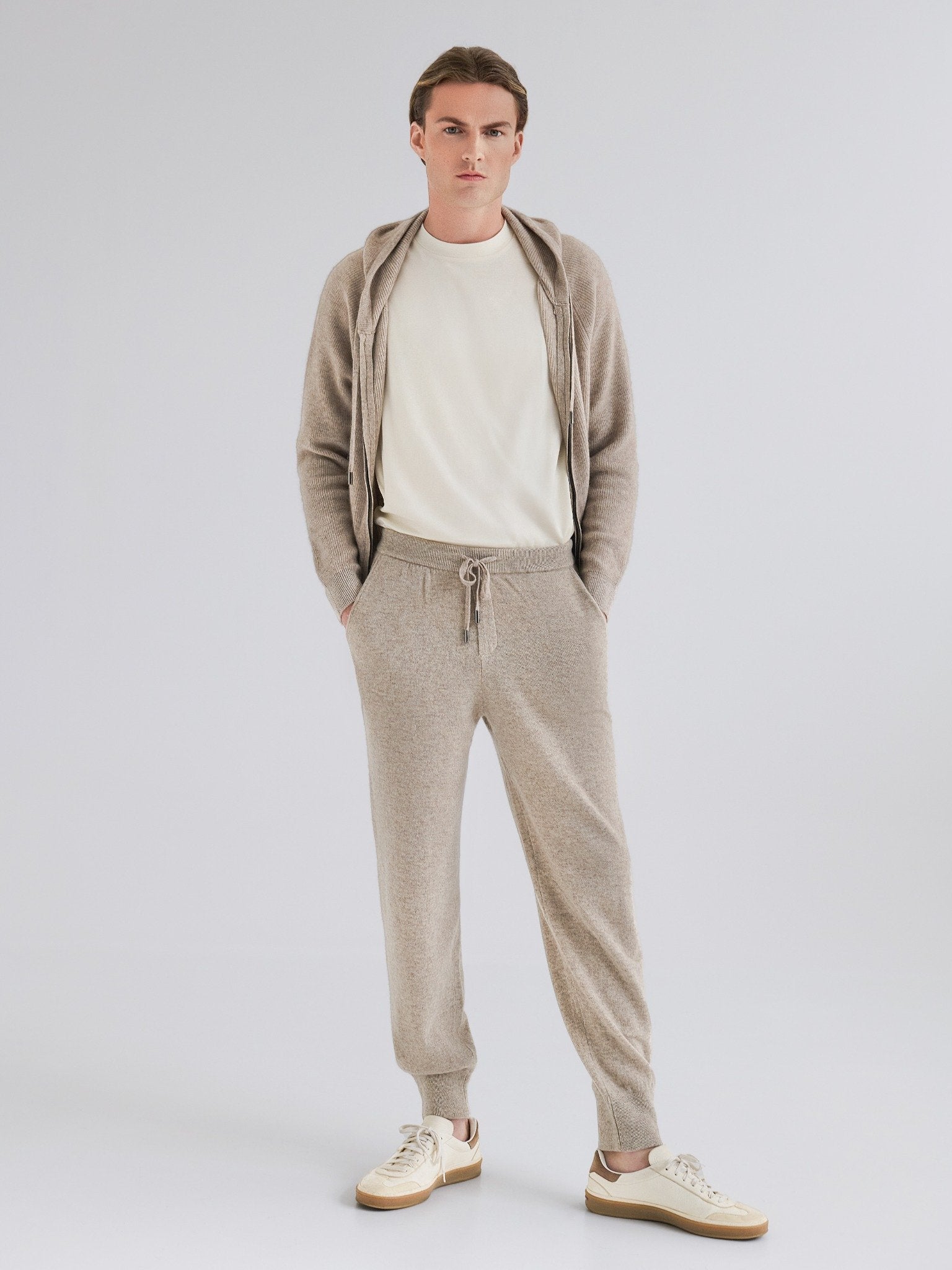 Forfinet Cashmere Bukser – Beige
