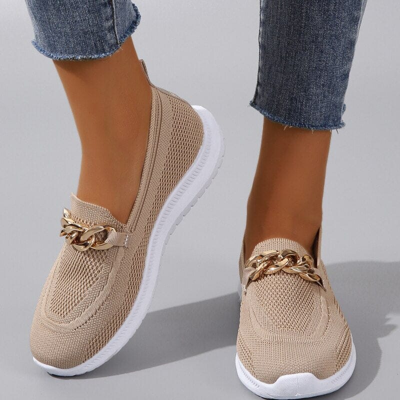 Kathrine™ | Stilfulde Slip-On Sneakers med Kædedetalje