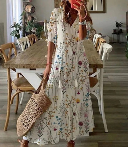 Lana™ | Boho V-udskæring sommerkjole