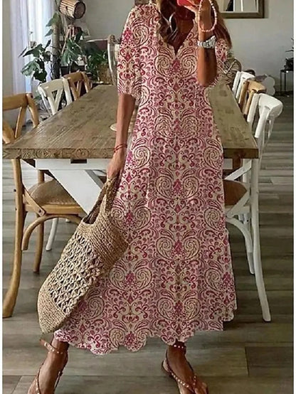 Lana™ | Boho V-udskæring sommerkjole